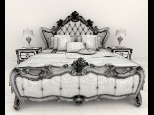 classic bed 5 Modello 3D