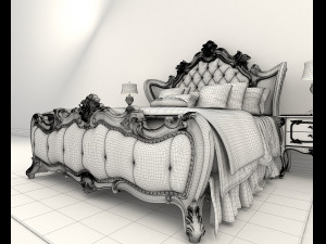 classic bed 5 Modello 3D