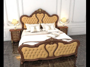 classic bed 6 3D Model
