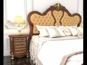 classic bed 6 3D Model