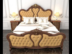 classic bed 6 3D Model