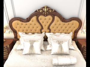 classic bed 6 3D 모델