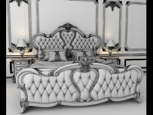 classic bed 6 3D 모델