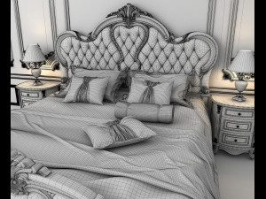 classic bed 6 3D 모델