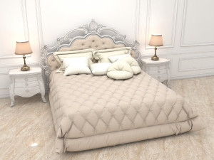 classic bed 7 Modello 3D