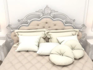 classic bed 7 3D Model