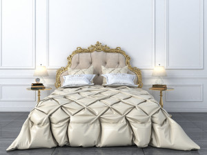 european style bed 4 3D Model