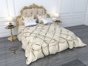 european style bed 4 3D 모델