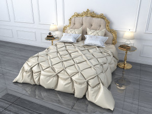 european style bed 4 3D 모델