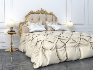 european style bed 4 3D 모델