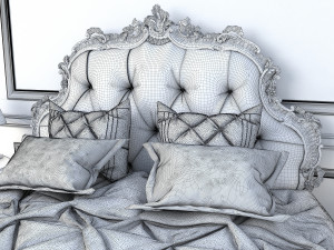 european style bed 4 3D 모델
