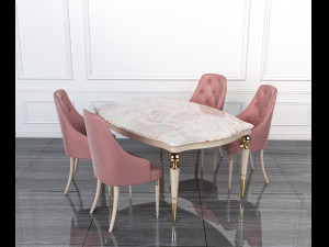 european table dinning set 3D Model