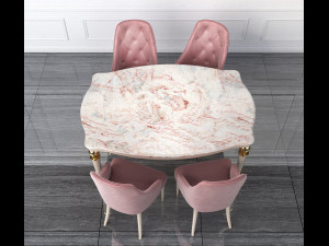 european table dinning set 3D Model