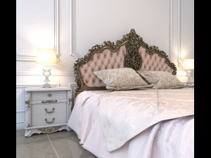 european style bed 5 3D Model
