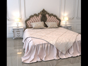 european style bed 5 3D Model