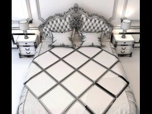 european style bed 5 3D Model
