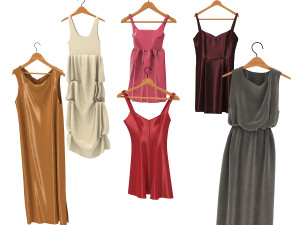dress on hanger 3D Model
