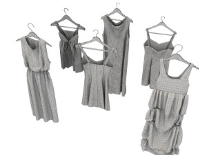 dress on hanger Model 3D