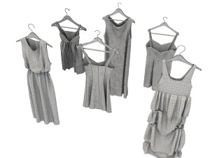 dress on hanger 3D Model