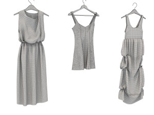 dress on hanger Model 3D