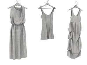 dress on hanger 3D Model