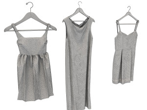 dress on hanger Model 3D