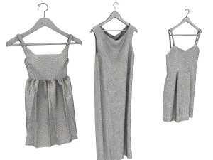 dress on hanger 3D Model