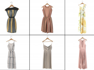 dress on hanger 2 3D Model