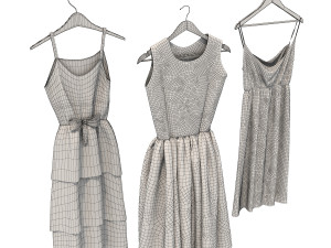 dress on hanger 2 3D Model