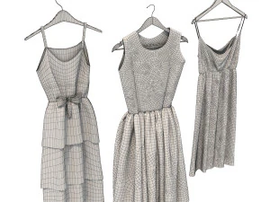 dress on hanger 2 3D Model