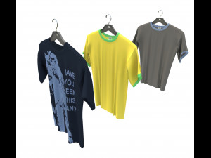 clothed on hanger 4 3D Model
