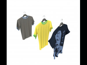 clothed on hanger 4 3D Model