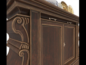 classic cabinet and vintage decoration Model 3D