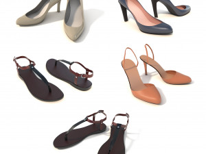 women high heel shoes 3Dモデル