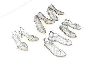women high heel shoes 3D Model
