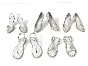 women high heel shoes 3D मॉडल