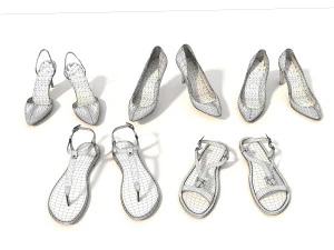 women high heel shoes 3D Model