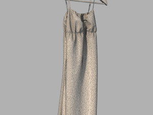 dress on hanger 3D Model