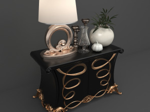 cabinet and decorations 2 3Dモデル