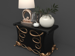 cabinet and decorations 2 3Dモデル