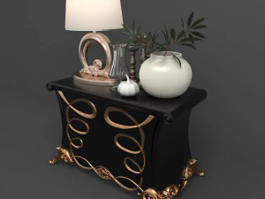 cabinet and decorations 2 3D Model