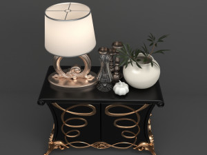 cabinet and decorations 2 3Dモデル