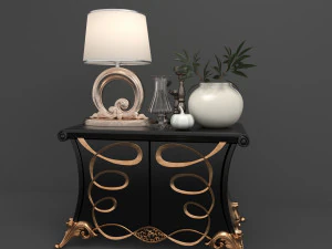 cabinet and decorations 2 3D Model