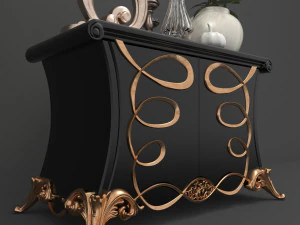 cabinet and decorations 2 3D Model
