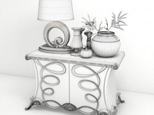 cabinet and decorations 2 3Dモデル