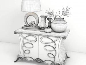 cabinet and decorations 2 3D Model