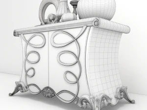 cabinet and decorations 2 3D Model
