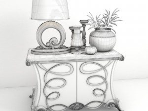 cabinet and decorations 2 3Dモデル