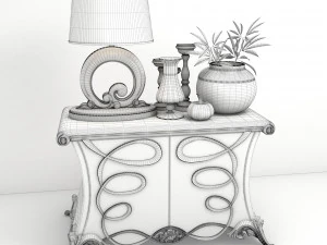 cabinet and decorations 2 3D Model