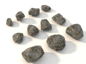 stone and boulder Modelo 3D